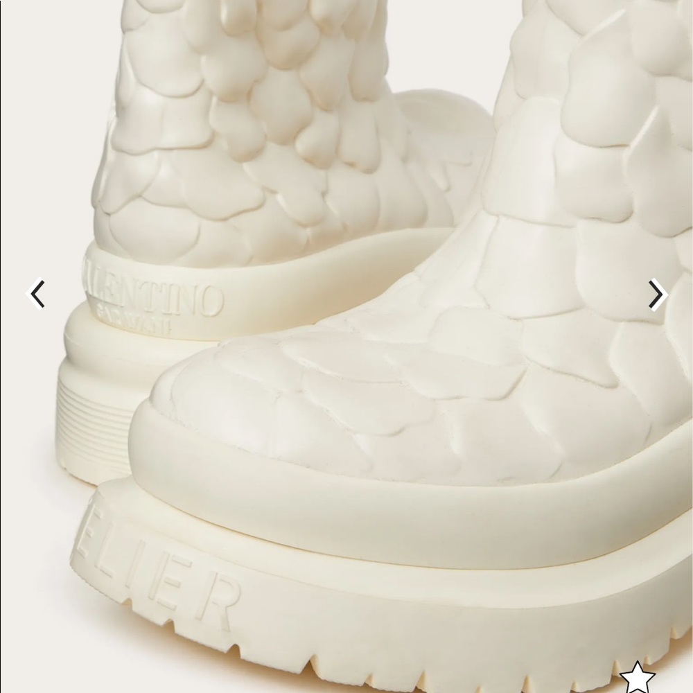 Valentino White Rose Boots - Picture 8 of 8